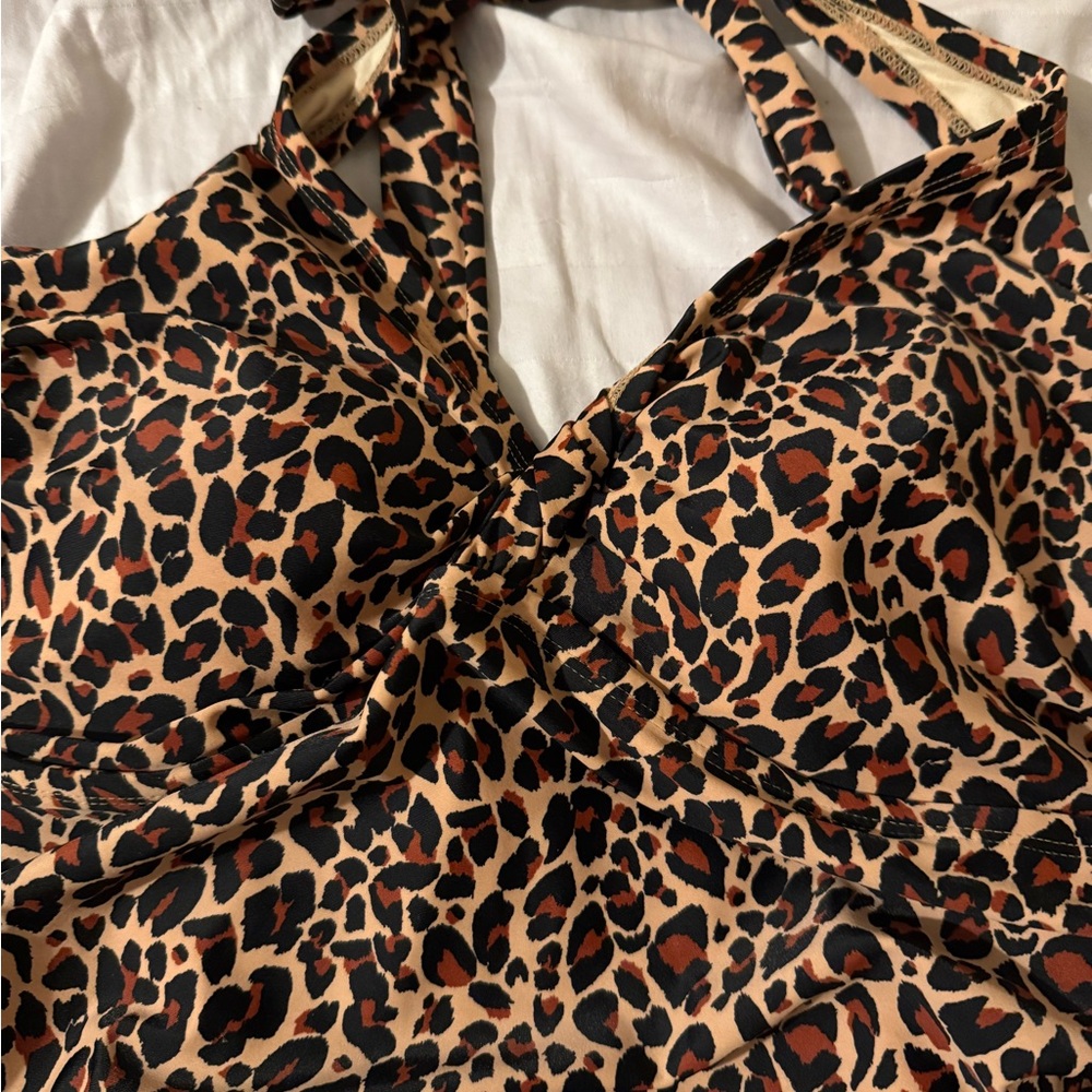 Kona Sol Black and Brown One Piece Swimsuit